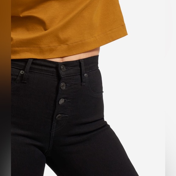 Everlane High Rise Skinny Jean Ankle in Black - Picture 6 of 11